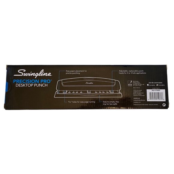 SWINGLINE Precision Pro Desktop Hole Punch (10 Sheet Capacity) Office Supplies - Picture 2 of 2